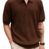 Polo Collar Brown T-Shirt | Regular Fit Half Sleeve Polo for Men